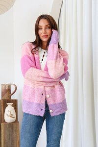 Miracle Stripe Button Cardi