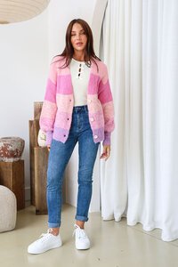 Miracle Stripe Button Cardi
