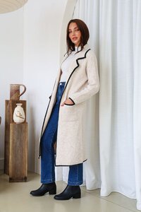 Miracle Contrast Trim Pocket Coat