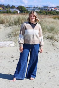Miracle Stripe Button Cardi