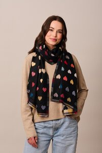Tiger Tree Black Romance Scarf