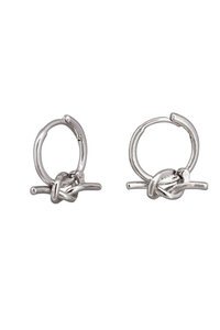 Tiger Tree Silver Knot Huggies