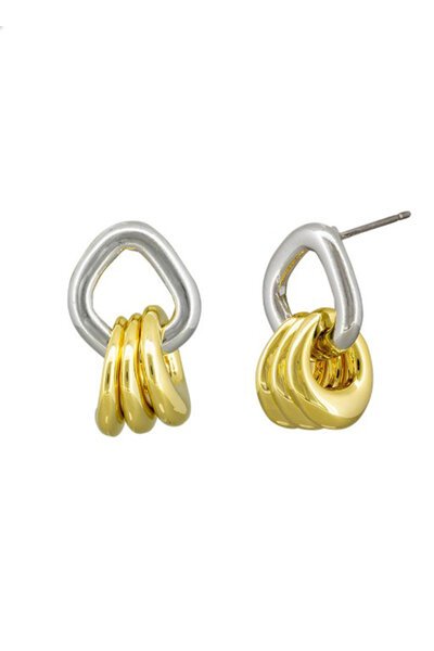 Tiger Tree Gold and Silver Tinkle Earrings-hc-new-Hello Cyril.
