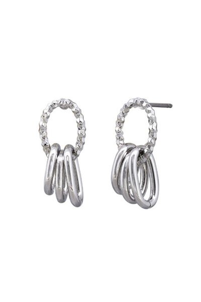 Tiger Tree Silver Mini Rings Trio Earrings-gift-guide-Hello Cyril.