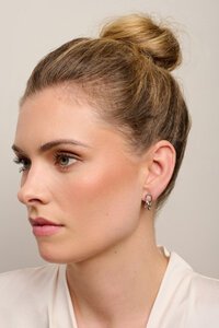 Tiger Tree Silver Mini Rings Trio Earrings