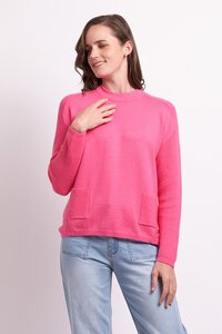 Memo High Neck Button Back Jumper