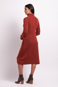 Foil Roll Neck Dress