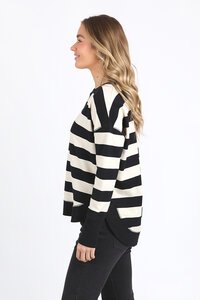 Foxwood Striped Delilah Crew