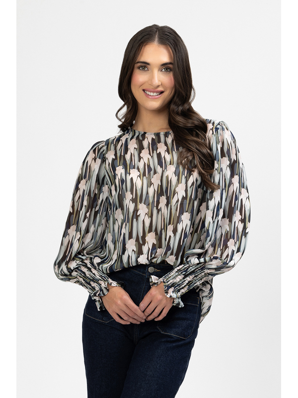Leila + Luca Tulip Smudge Timely Top