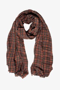 Antler Woodland Check Scarf