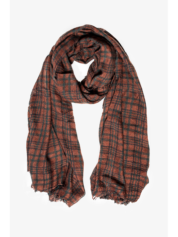 Antler Woodland Check Scarf