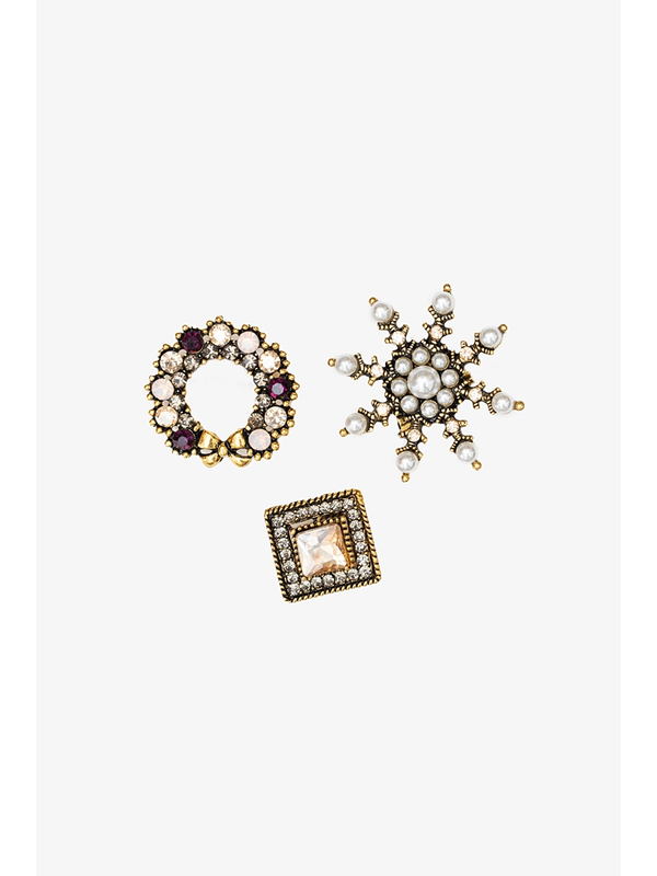 Antler Golden Age Brooch Set
