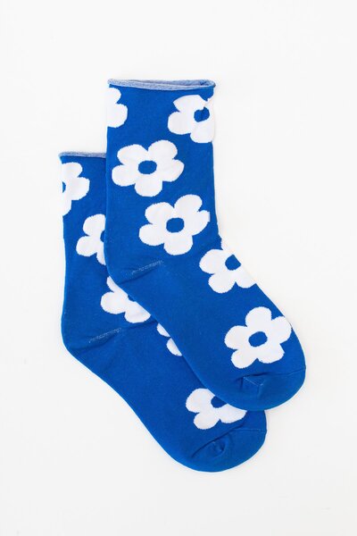 Antler Blue Daisies Sock-hc-new-Hello Cyril.