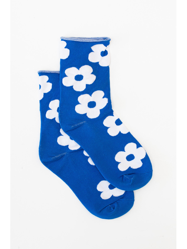 Antler Blue Daisies Sock