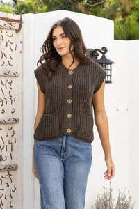 Joop & Gypsy Gold Button Knit Vest