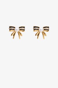 Antler Pearl Bow Earring