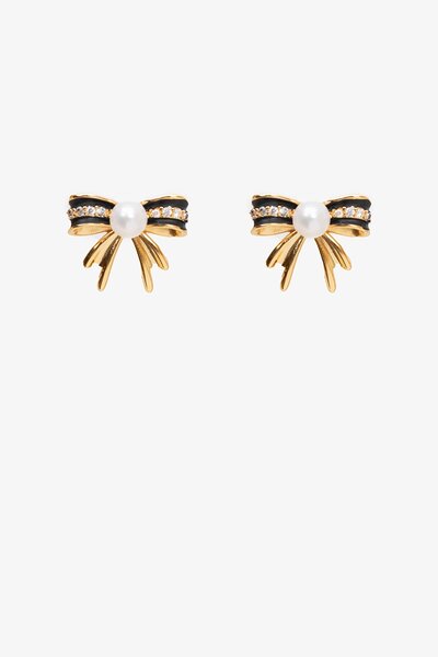 Antler Pearl Bow Earring-gift-guide-Hello Cyril.