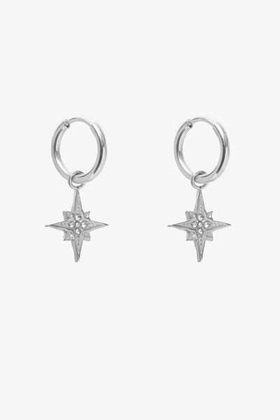 Antler Stella Star Huggie Silver Earring-gift-guide-Hello Cyril.