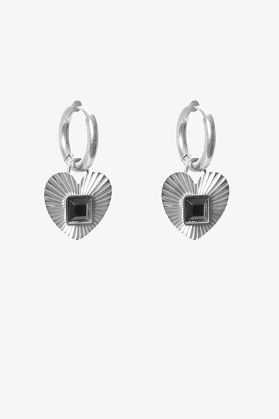 Antler Fluted Heart Midnight Embrace Earring-gift-guide-Hello Cyril.