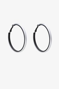 Antler Matte Silver Hoop Earring