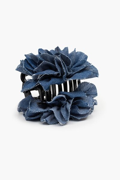 Antler Demin Rose Claw Clip-gift-guide-Hello Cyril.