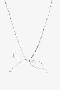 Antler Silver Bow Necklace