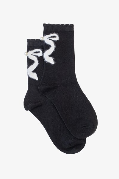 Antler Pearl Bow Sock-hc-new-Hello Cyril.