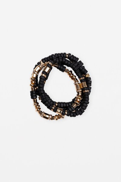 Stella + Gemma Set of 4 Black Bracelets-gift-guide-Hello Cyril.