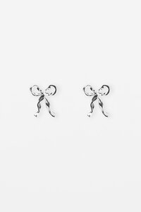 Stella + Gemma Silver Ribbon Bow Earring