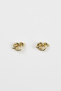 Stella + Gemma Gold Heart Knot Earring