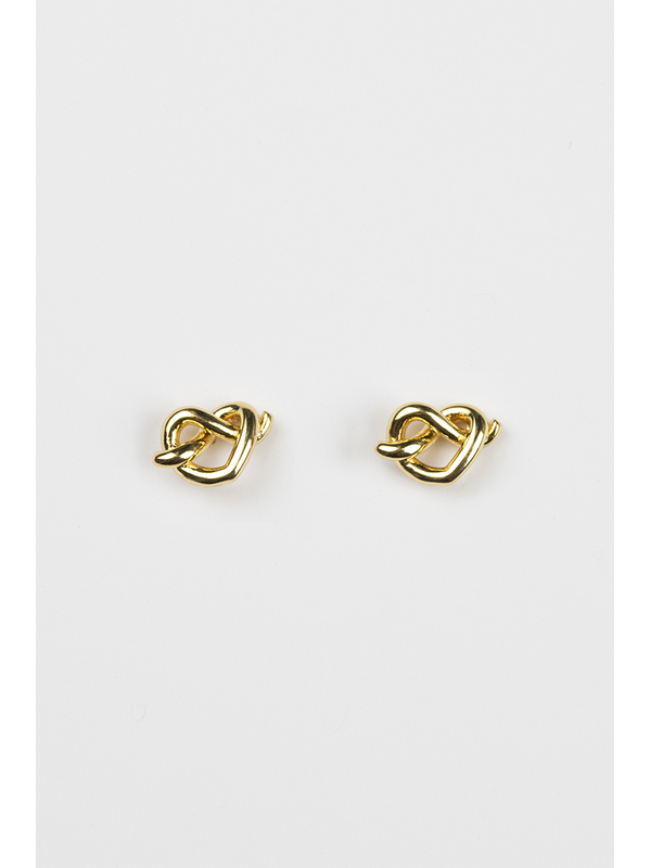 Stella + Gemma Gold Heart Knot Earring