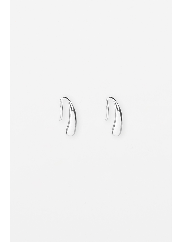 Stella + Gemma Silver Horse Shoe Hoop Earring