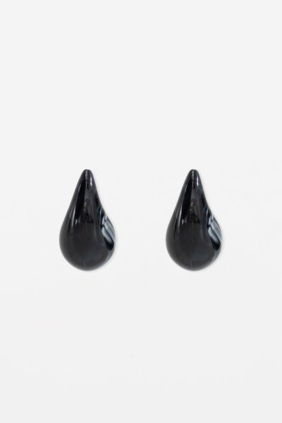 Stella + Gemma Tear Drop Earring Black-accessories-Hello Cyril.