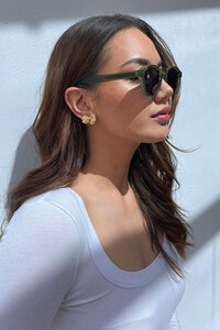 Stella + Gemma High Line Green Sunglasses