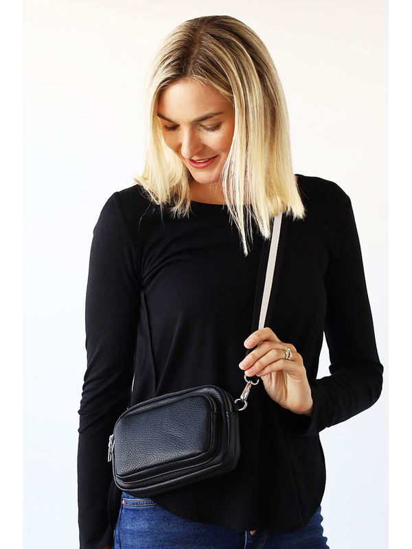 Archer House 3 Zip Pocket Cross Body Bag