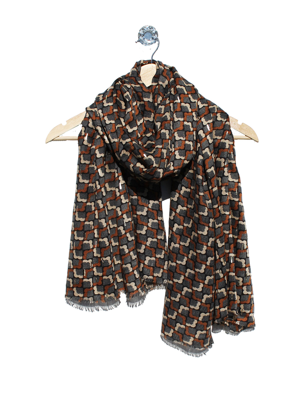 Archer House Geometric Print Scarf