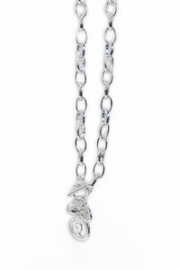 SHE Jewellery Belcher Chain Drop Coin Necklace