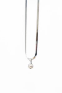 She Jewellery Silver Necklace With Pearl Drop
