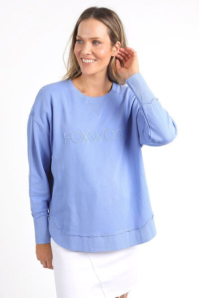 Foxwood Simplified Neon Blue Crew-hc-new-Hello Cyril.