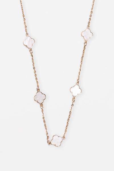 Stella + Gemma Mother of Pearl Flower Necklace-gift-guide-Hello Cyril.