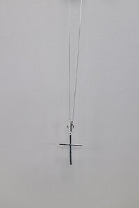She Jewellery Silver Cross Drop Necklace