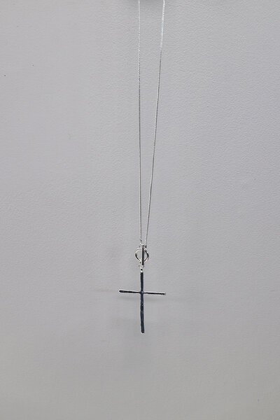 She Jewellery Silver Cross Drop Necklace-gift-guide-Hello Cyril.
