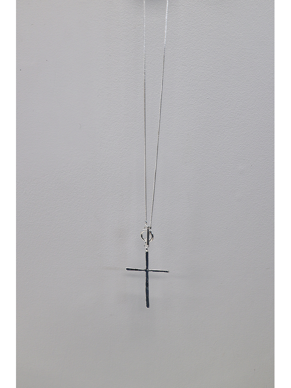 She Jewellery Silver Cross Drop Necklace