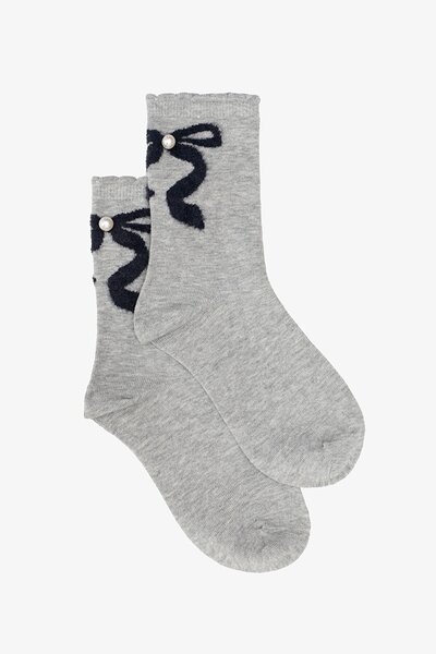 Antler Pearl Bow Sock-hc-new-Hello Cyril.
