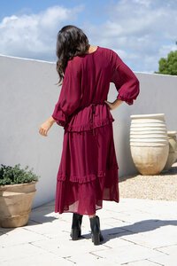 Joop + Gypsy Ruffle Trim Dress