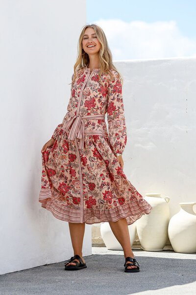 Joop + Gypsy Autumn Rhapsody Midi Dress-hc-new-Hello Cyril.