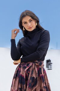 Joop + Gypsy High Neck Gather Top