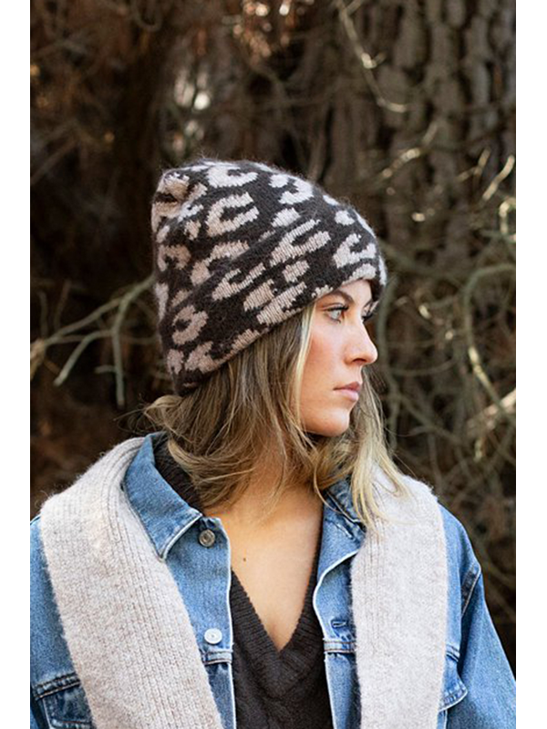Antler Leopard Beanie