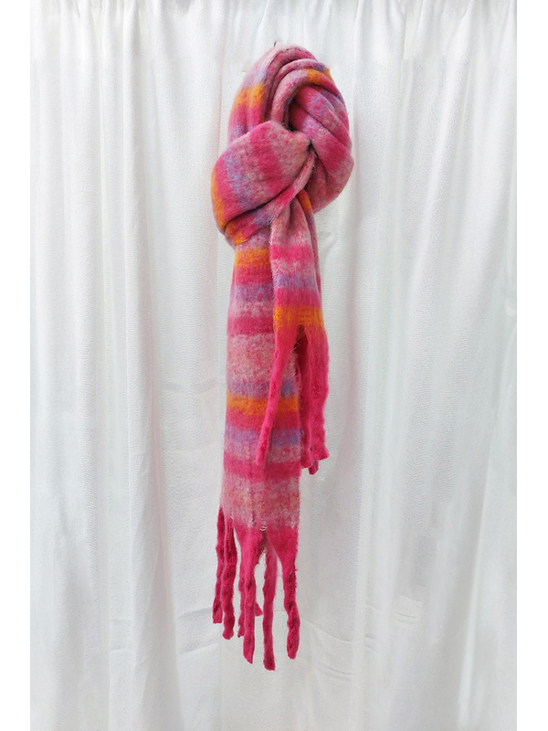 Love Stitch Chunk Stripe Snuggly Scarf