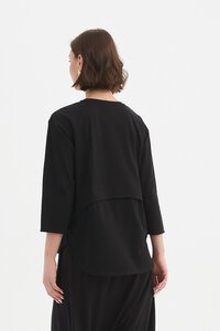 Tirelli Black Curved Seam Top